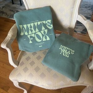 White Fox Sage Green Graphic Hoodie and Joggers Set